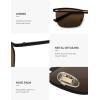 imageSOJOS Trendy Rectangle Cat Eye Semirimless Sunglasses Womens Retro Fashion Vintage Shades UV400 Protection SJ1253BlackBrown