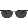 imageSOJOS Trendy Rectangle Cat Eye Semirimless Sunglasses Womens Retro Fashion Vintage Shades UV400 Protection SJ1253BlackGrey