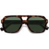 imageSOJOS Retro Trendy Polarized Aviator Sunglasses for Women Men Large Square Bold Pilot Shades SJ2385TortoiseGreen
