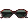imageSOJOS Retro Vintage Oval Polarized Sunglasses Womens Mens 80s 90s Trendy Round Sunnies SJ2603Redish Brown PatternGreyish Green