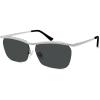 imageSOJOS Trendy Rectangle Cat Eye Semirimless Sunglasses Womens Retro Fashion Vintage Shades UV400 Protection SJ1253SilverGrey