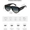 imageSOJOS Oversized Aviator Sunglasses Polarized Womens Mens Retro Trendy Vintage Big Square Shield SJ2392BlackGrey Grading