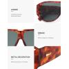 imageSOJOS Oversized Aviator Sunglasses Polarized Womens Mens Retro Trendy Vintage Big Square Shield SJ2392Red TortoiseGrey