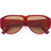 imageSOJOS Oversized Aviator Sunglasses Polarized Womens Mens Retro Trendy Vintage Big Square Shield SJ2392RedLight Brown