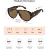 imageSOJOS Oversized Aviator Sunglasses Polarized Womens Mens Retro Trendy Vintage Big Square Shield SJ2392TortoiseBrown