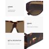 imageSOJOS Oversized Aviator Sunglasses Polarized Womens Mens Retro Trendy Vintage Big Square Shield SJ2392TortoiseBrown