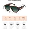 imageSOJOS Oversized Aviator Sunglasses Polarized Womens Mens Retro Trendy Vintage Big Square Shield SJ2392TortoiseGreen Grading