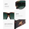 imageSOJOS Oversized Aviator Sunglasses Polarized Womens Mens Retro Trendy Vintage Big Square Shield SJ2392TortoiseGreen Grading