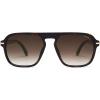 imageSOJOS Retro Aviator Polarized Sunglasses for Men Women Trendy Vintage Square Pilot Mens Shades SJ2370Tortoise Frame Brown Grading Lens
