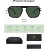 imageSOJOS Retro Aviator Polarized Sunglasses for Men Women Trendy Vintage Square Pilot Mens Shades SJ2370Tortoise Frame Green Lens