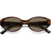 imageSOJOS Retro Oval Polarized Sunglasses for Women Chic Cat Eye Trendy Vintage Shades UV400 ProtectionBrownBrown