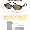 imageSOJOS Retro Oval Polarized Sunglasses for Women Chic Cat Eye Trendy Vintage Shades UV400 ProtectionBrownBrown