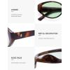imageSOJOS Retro Oval Polarized Sunglasses for Women Chic Cat Eye Trendy Vintage Shades UV400 ProtectionBrownLight Green