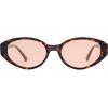 imageSOJOS Retro Oval Polarized Sunglasses for Women Chic Cat Eye Trendy Vintage Shades UV400 ProtectionBrownLight Pink
