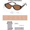 imageSOJOS Retro Oval Polarized Sunglasses for Women Chic Cat Eye Trendy Vintage Shades UV400 ProtectionTortoise BrownBrown