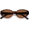 imageSOJOS Retro Oval Polarized Sunglasses for Women Chic Cat Eye Trendy Vintage Shades UV400 ProtectionTortoise BrownBrown