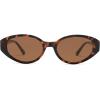 imageSOJOS Retro Oval Polarized Sunglasses for Women Chic Cat Eye Trendy Vintage Shades UV400 ProtectionTortoise BrownBrown