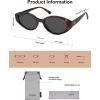 imageSOJOS Retro Oval Polarized Sunglasses for Women Chic Cat Eye Trendy Vintage Shades UV400 ProtectionTortoise BrownGrey