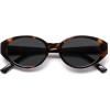 imageSOJOS Retro Oval Polarized Sunglasses for Women Chic Cat Eye Trendy Vintage Shades UV400 ProtectionTortoise BrownGrey
