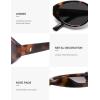 imageSOJOS Retro Oval Polarized Sunglasses for Women Chic Cat Eye Trendy Vintage Shades UV400 ProtectionTortoise BrownGrey