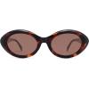 imageSOJOS Retro Oval Polarized Sunglasses for Women Trendy Sun Glasses Vintage Shades UV400 SJ2394Brown Tortoise  Brown