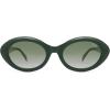 imageSOJOS Retro Oval Polarized Sunglasses for Women Trendy Sun Glasses Vintage Shades UV400 SJ2394Green  Green
