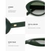 imageSOJOS Retro Oval Polarized Sunglasses for Women Trendy Sun Glasses Vintage Shades UV400 SJ2394Green  Green