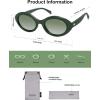 imageSOJOS Retro Oval Polarized Sunglasses for Women Trendy Sun Glasses Vintage Shades UV400 SJ2394Green  Green