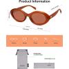 imageSOJOS Retro Oval Polarized Sunglasses for Women Trendy Sun Glasses Vintage Shades UV400 SJ2394Orange  Brown