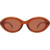 imageSOJOS Retro Oval Polarized Sunglasses for Women Trendy Sun Glasses Vintage Shades UV400 SJ2394Orange  Brown