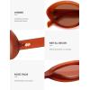 imageSOJOS Retro Oval Polarized Sunglasses for Women Trendy Sun Glasses Vintage Shades UV400 SJ2394Orange  Brown