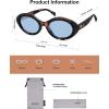 imageSOJOS Retro Oval Polarized Sunglasses for Women Trendy Sun Glasses Vintage Shades UV400 SJ2394Tortoise  Blue