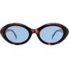 imageSOJOS Retro Oval Polarized Sunglasses for Women Trendy Sun Glasses Vintage Shades UV400 SJ2394Tortoise  Blue