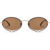 imageSOJOS Retro Oval Sunglasses for Women Trendy Lightweight Narrow Vintage Small Shades UV Protection Sun Glasses SJ1240TortoiseBrown