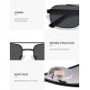 imageSOJOS Retro Polarized Aviator Sunglasses for Women Men Vintage Rectangle 70s Style Womens Mens Sun Glasses SJ1250BlackGrey