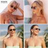 imageSOJOS Retro Polarized Aviator Sunglasses for Women Men Vintage Rectangle 70s Style Womens Mens Sun Glasses SJ1250GoldGreen Grading