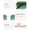 imageSOJOS Retro Polarized Aviator Sunglasses for Women Men Vintage Rectangle 70s Style Womens Mens Sun Glasses SJ1250GoldGreen Grading