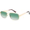 imageSOJOS Retro Polarized Aviator Sunglasses for Women Men Vintage Rectangle 70s Style Womens Mens Sun Glasses SJ1250GoldGreen Grading