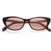 imageSOJOS Retro Polarized Cat Eye Sunglasses for Women Narrow Vintage Shades Trendy Sunnies SJ2396Maroon Light Orange