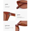imageSOJOS Retro Polarized Cat Eye Sunglasses for Women Narrow Vintage Shades Trendy Sunnies SJ2396OrangeOrange