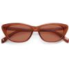 imageSOJOS Retro Polarized Cat Eye Sunglasses for Women Narrow Vintage Shades Trendy Sunnies SJ2396OrangeOrange
