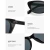 imageSOJOS Retro Polarized Cat Eye Sunglasses for Women Narrow Vintage Shades Trendy Sunnies SJ2396Shiny BlackGrey
