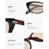 imageSOJOS Retro Polarized Cat Eye Sunglasses for Women Narrow Vintage Shades Trendy Sunnies SJ2396TortoiseVery Light Brown
