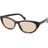 imageSOJOS Retro Polarized Cat Eye Sunglasses for Women Narrow Vintage Shades Trendy Sunnies SJ2396TortoiseVery Light Brown