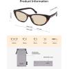 imageSOJOS Retro Polarized Cat Eye Sunglasses for Women Narrow Vintage Shades Trendy Sunnies SJ2396TortoiseVery Light Brown