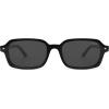 imageSOJOS Retro Rectangular Polarized Sunglasses Womens Mens 80s 90s Small Trendy Slim Narrow Square Sunnies SJ2610BlackGrey