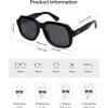 imageSOJOS Retro Square Polarized Sunglasses Womens Mens Chic Vintage Oversized Old Money Shades SJ2616BlackGrey