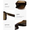 imageSOJOS Retro Square Polarized Sunglasses Womens Mens Chic Vintage Oversized Old Money Shades SJ2616Brown TortoiseBrown