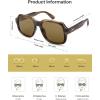 imageSOJOS Retro Square Polarized Sunglasses Womens Mens Chic Vintage Oversized Old Money Shades SJ2616Dark Green PatternCold Brown
