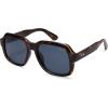 imageSOJOS Retro Square Polarized Sunglasses Womens Mens Chic Vintage Oversized Old Money Shades SJ2616Dark TortoiseDark Blue